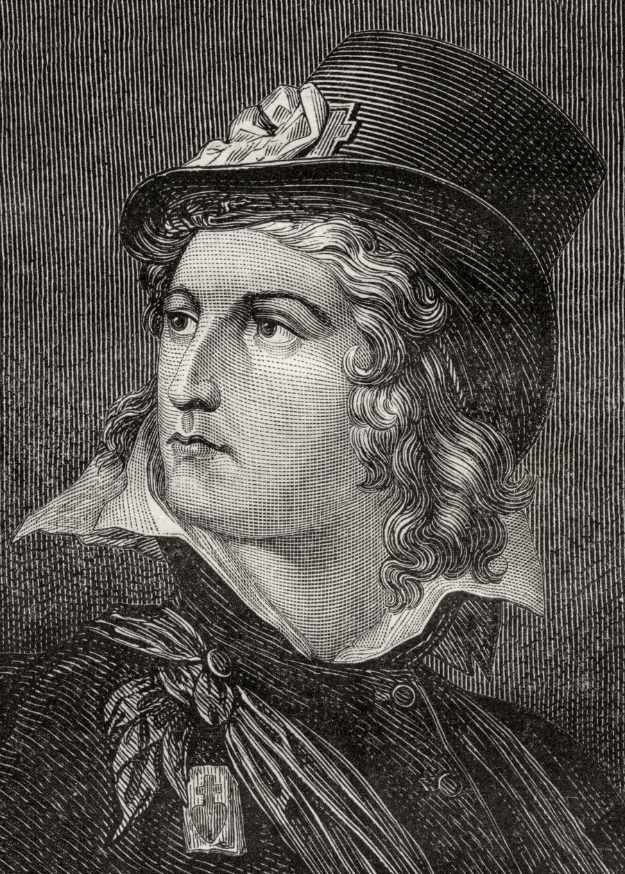 Henri du Vergier, hrabě de la Rochejaquelin, z knihy Louise Blanca "Histoire de la Revolution Francaise" (1811-82) od French School