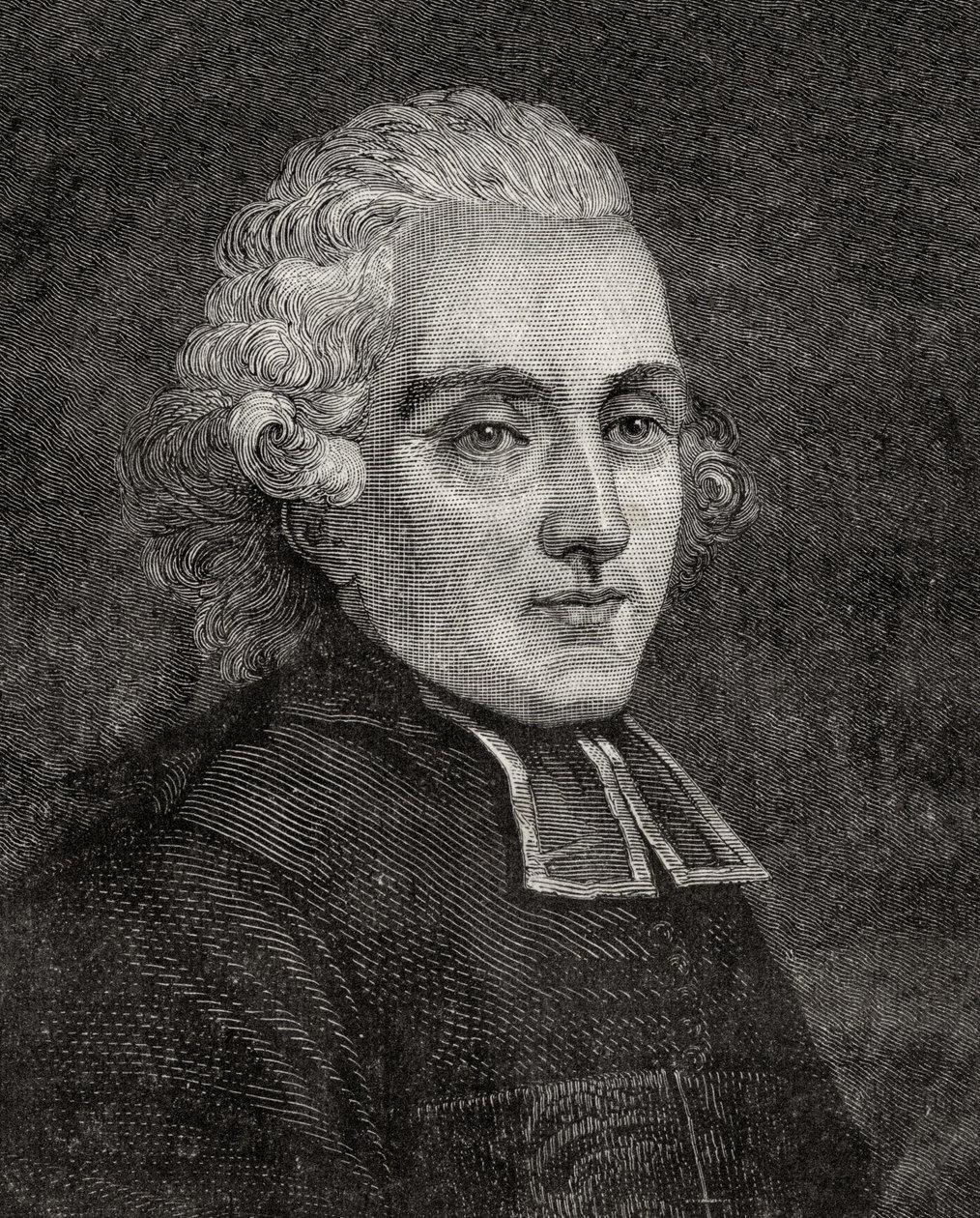 Henry Essex Edgeworth, z „Histoire de la Revolution Francaise“ od Louise Blanca (1811-82) od French School