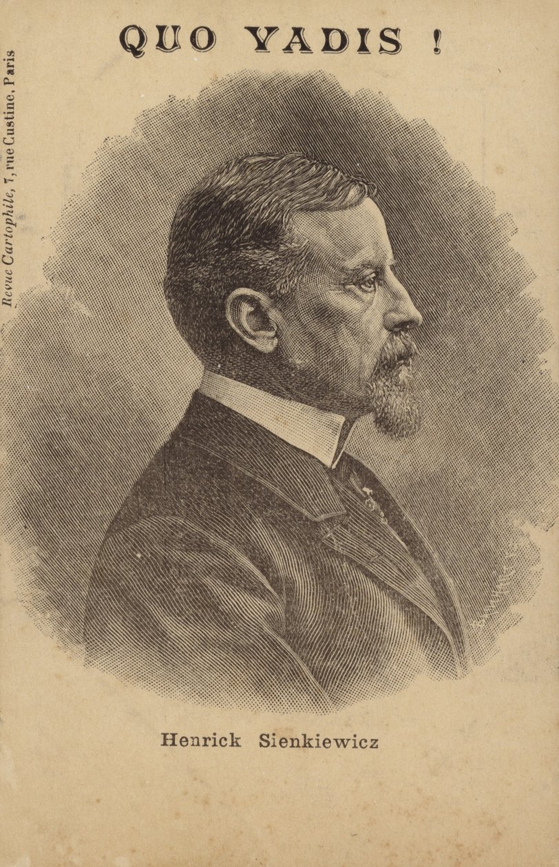 Henryk Sienkiewicz (1846-1916), polský novinář a spisovatel (litografie) od French School