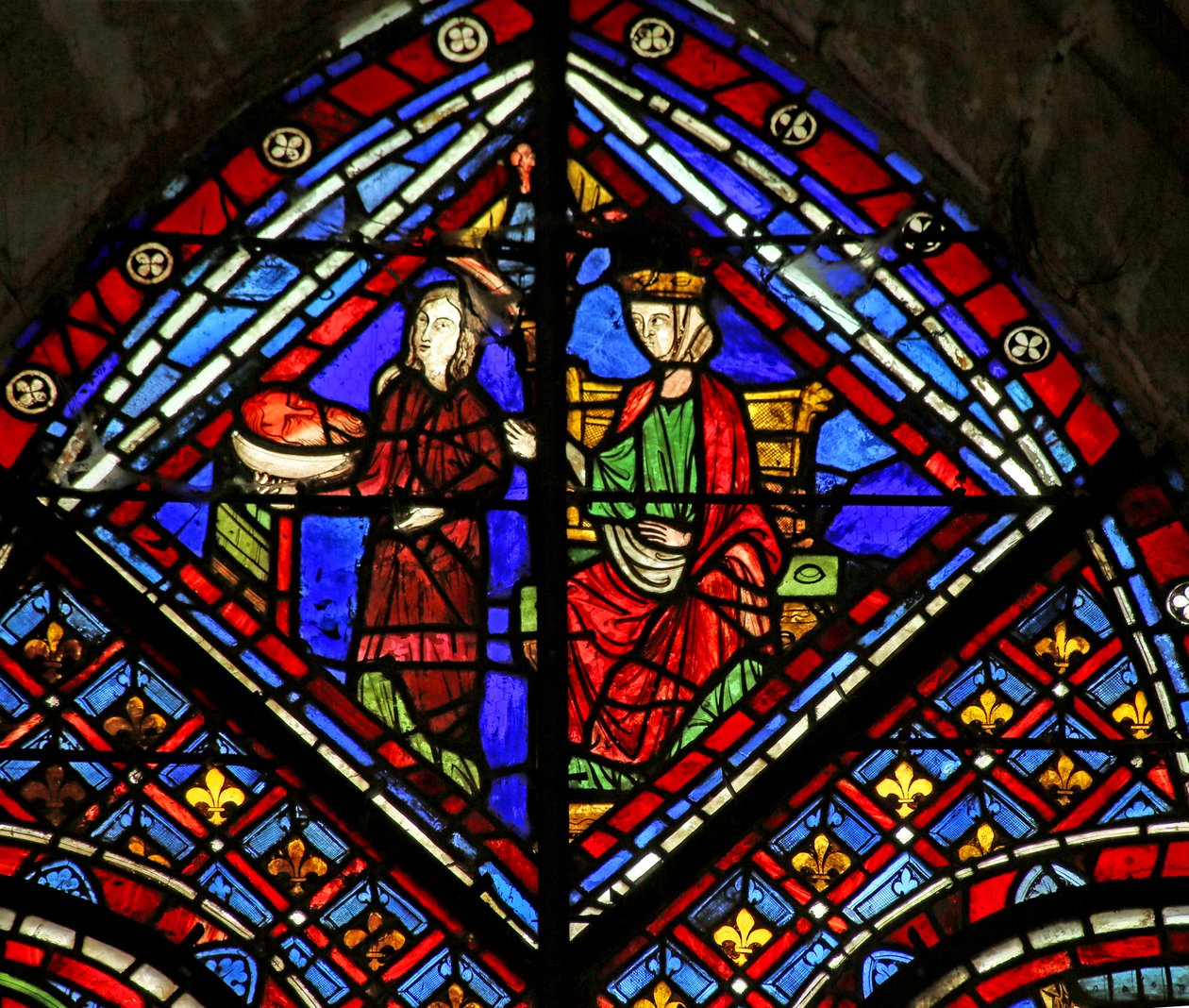 Herodias a Salome s hlavou Jana Křtitele od French School