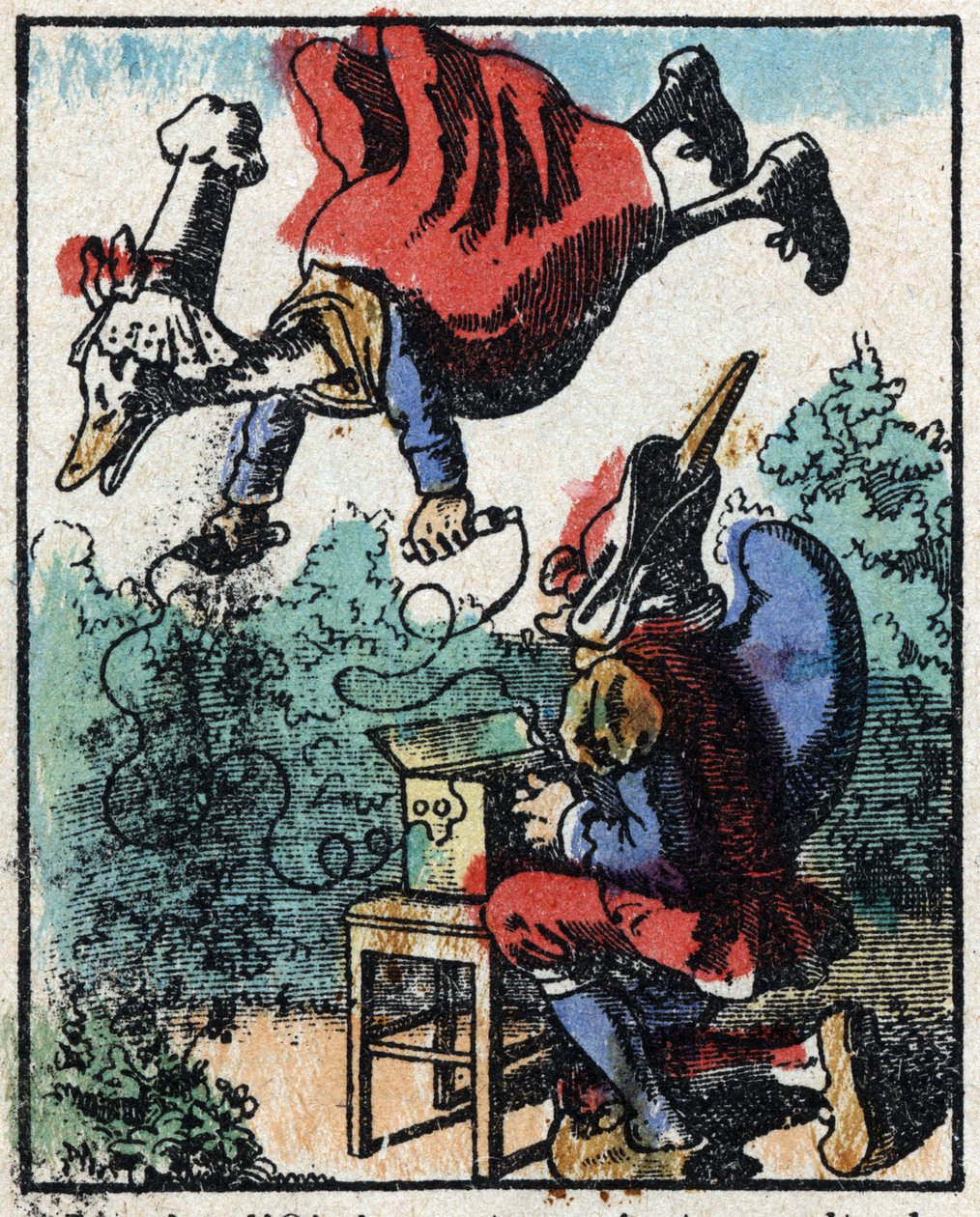 Historie Dr. Pulcinella (Polichinelle). Dřevoryt Imaging Pellerin - Epinal, sd. Konec 19. století. od French School
