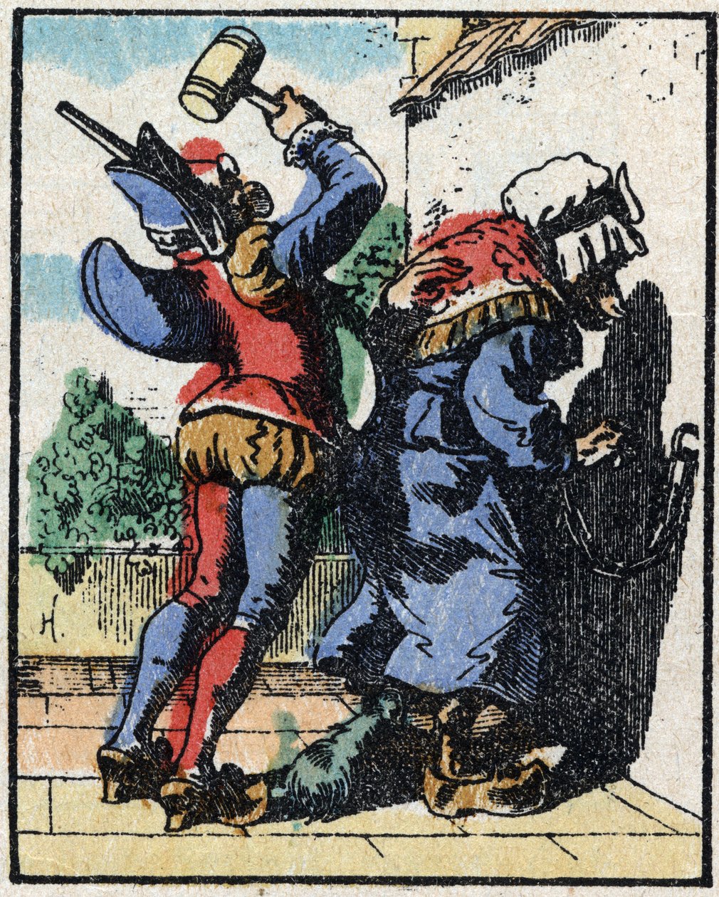 Historie Dr. Pulcinella (Polichinelle). Dřevoryt Imaging Pellerin - Epinal, sd. Konec 19. století. od French School