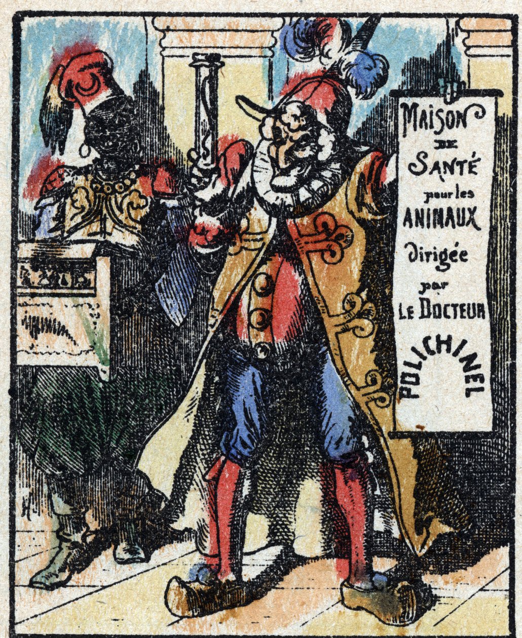 Historie Dr. Pulcinella (Polichinelle). Dřevoryt Imaging Pellerin - Epinal, sd. Konec 19. století. od French School