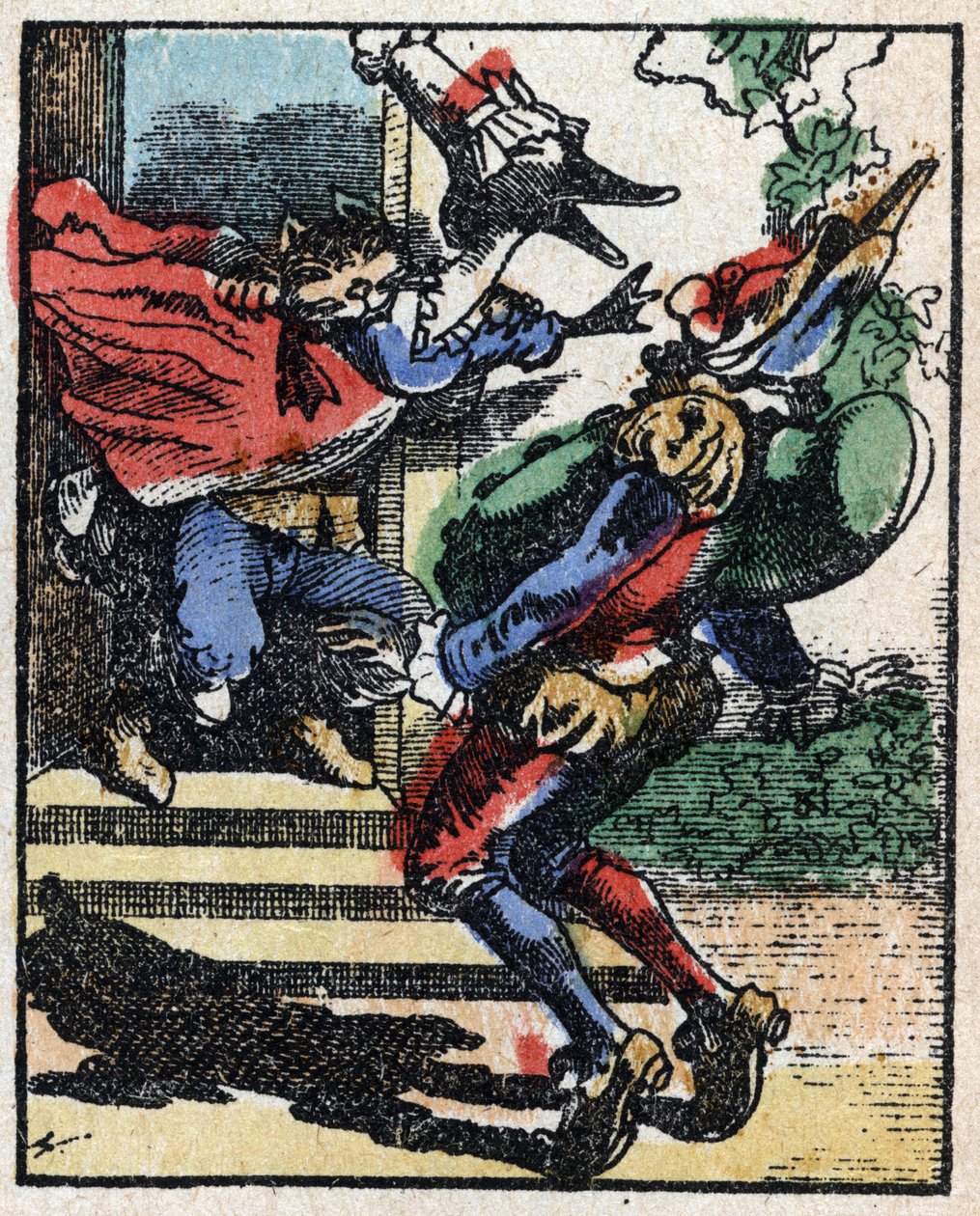 Historie Dr. Pulcinella (Polichinelle). Dřevoryt Imaging Pellerin - Epinal, sd. Konec 19. století. od French School