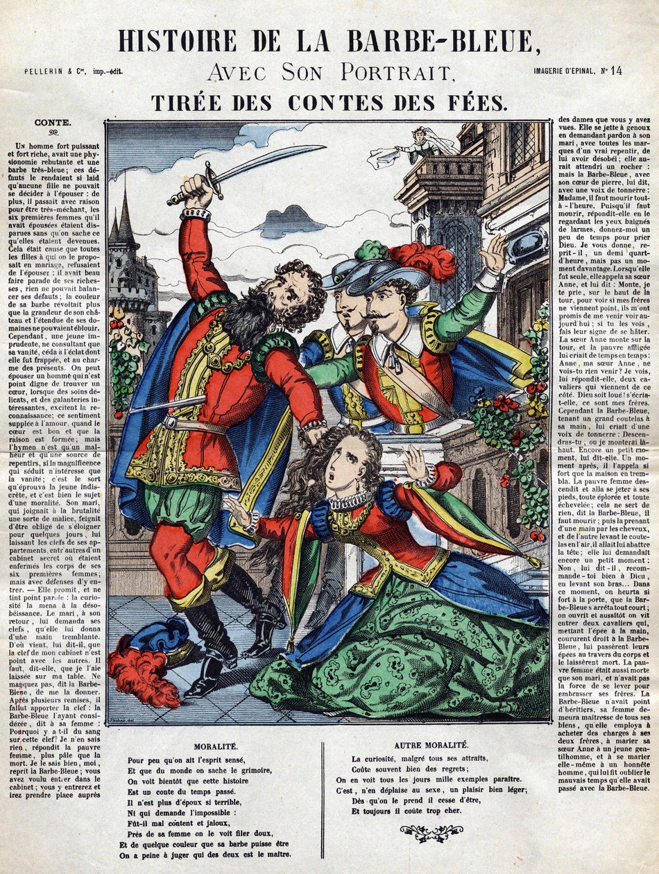 Historie Modrovouse, obraz páteře 19. století od French School