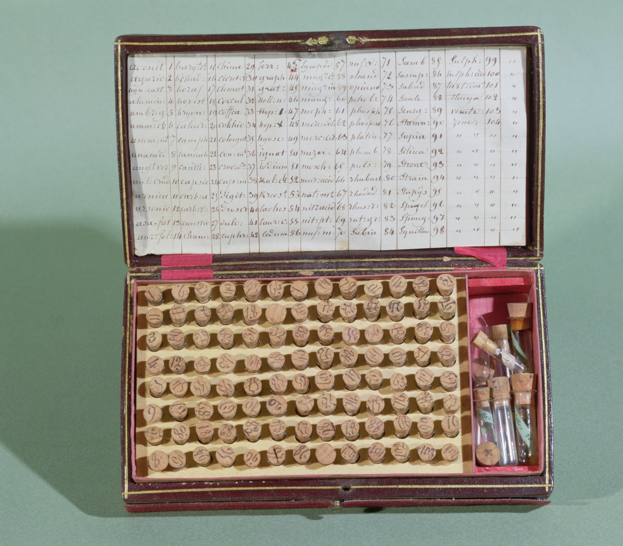 Homeopatický kufr, 2. polovina 19. století od French School