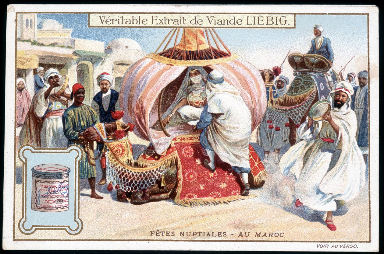 Líbánky v Maroku - chromo. Liebig, v. 1895 od French School