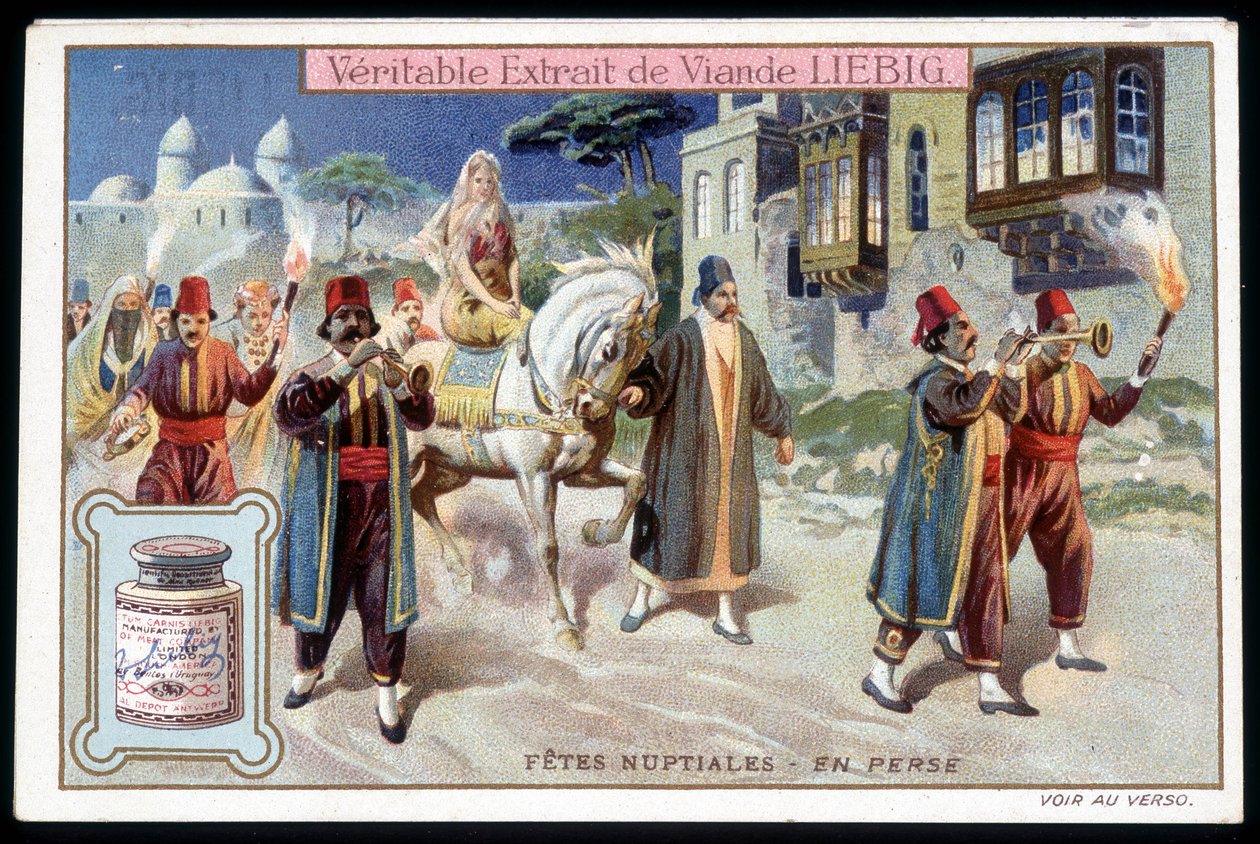 Líbánky v Persii - chromo. Liebig, v. 1895 od French School