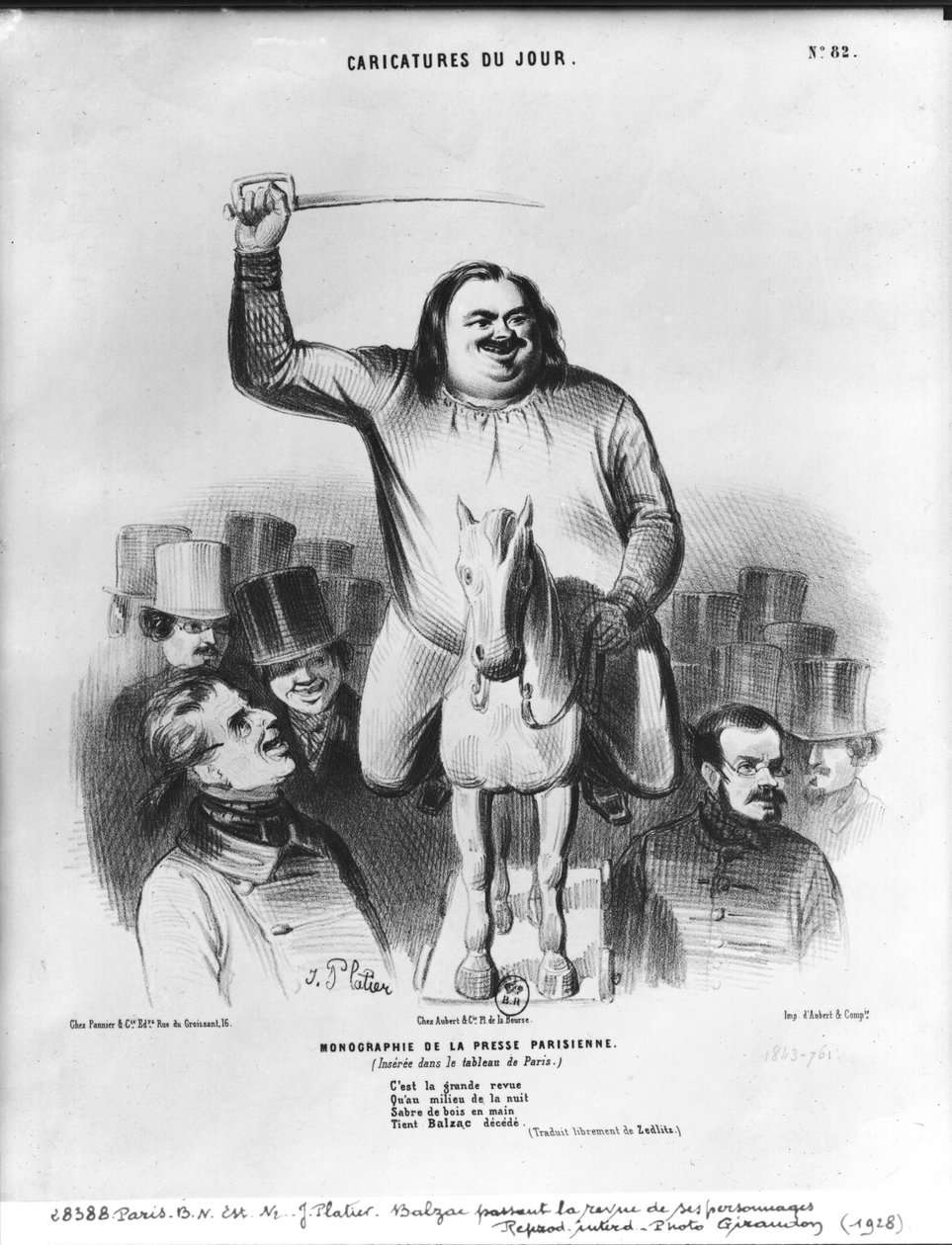 Honore de Balzac (1799-1850) při přehledu svých postav od French School