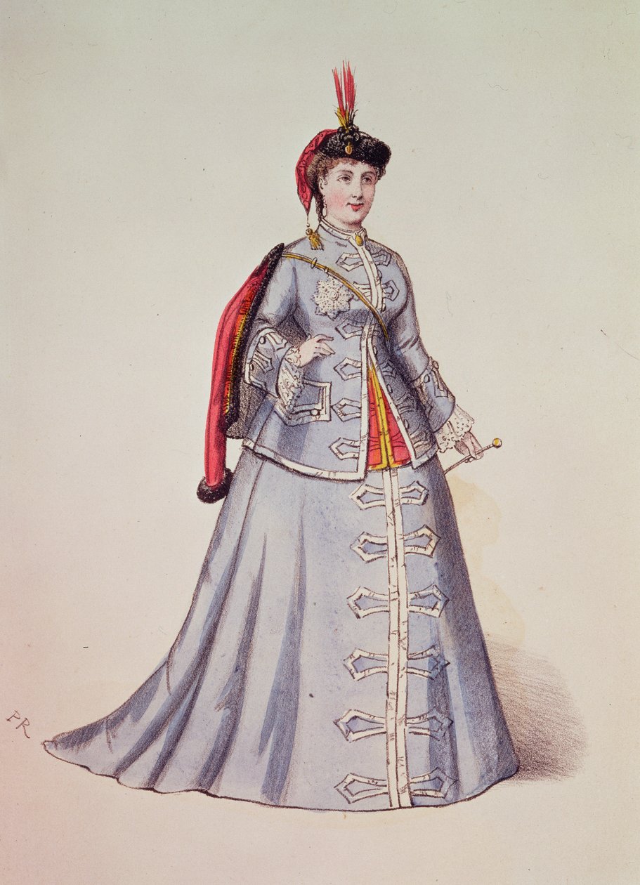 Hortense Schneider v titulní roli Offenbachovy operety 