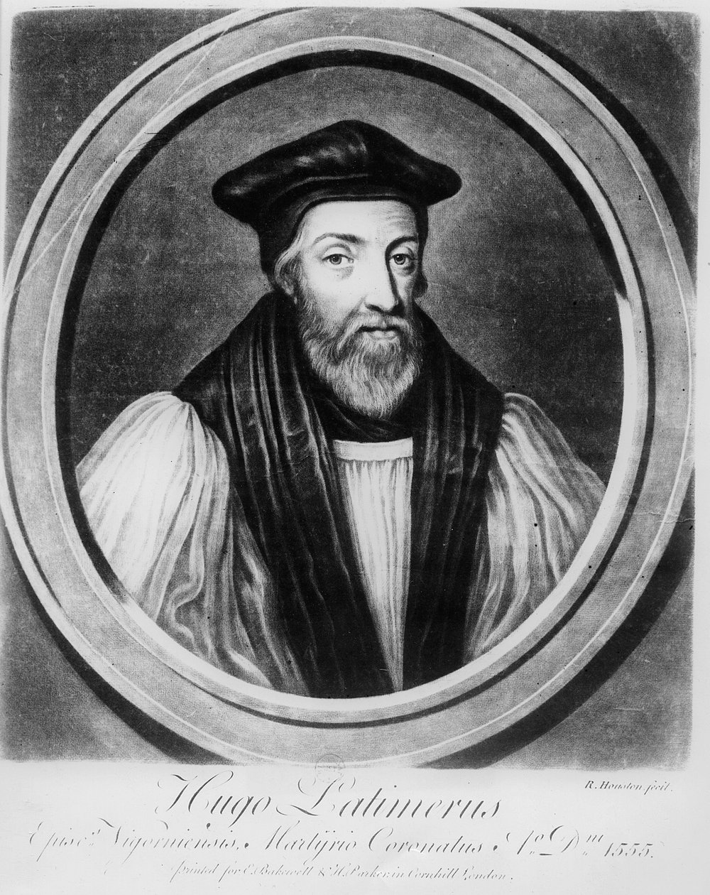 Hugh Latimer (litho) od French School