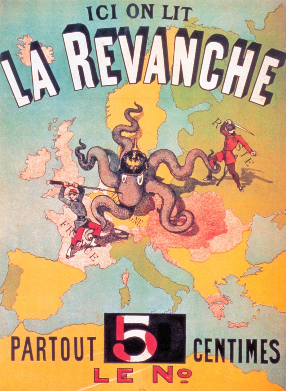 Tady všude čteme La Revanche 5 centimů čísla, 1886 od French School