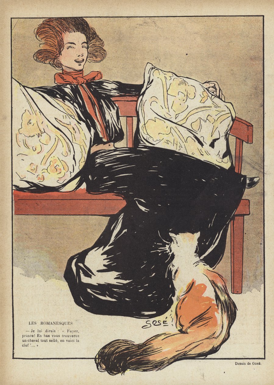 Ilustrace pro Le Rire (barevná litografie) od French School