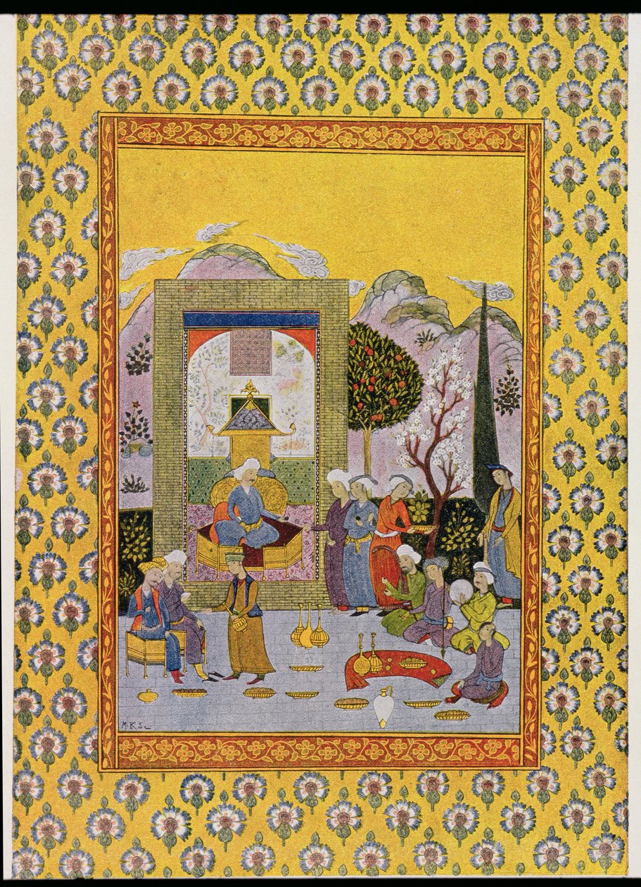 Ilustrace pro The Arabian Nights, 1895 (barevná rytina) od French School