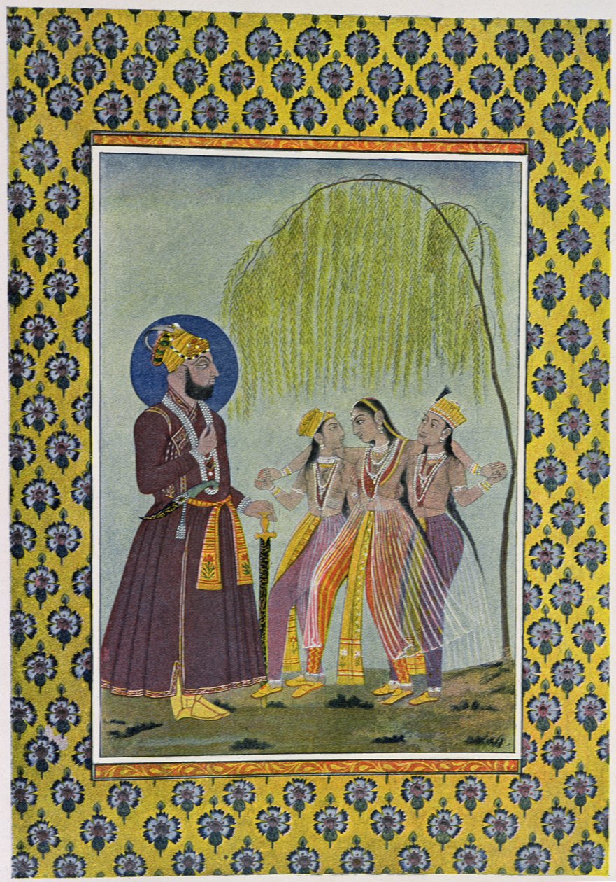 Ilustrace pro The Arabian Nights, 1895 (barevná rytina) od French School