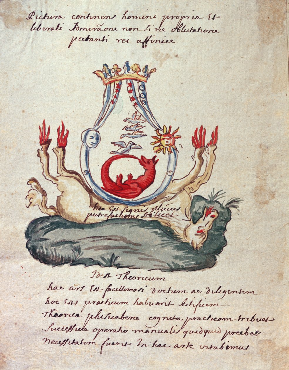Ilustrace z knihy Klíč velké vědy o neznámém filosofickém díle aneb Věčná obnova věcí v hnilobě (tuš a čb na papíře) od French School
