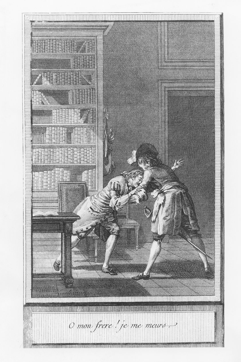 Ilustrace z „Života a dobrodružství pana Clevelanda, přirozeného syna Olivera Cromwella“ od Abbé Prévosta (rytina) od French School