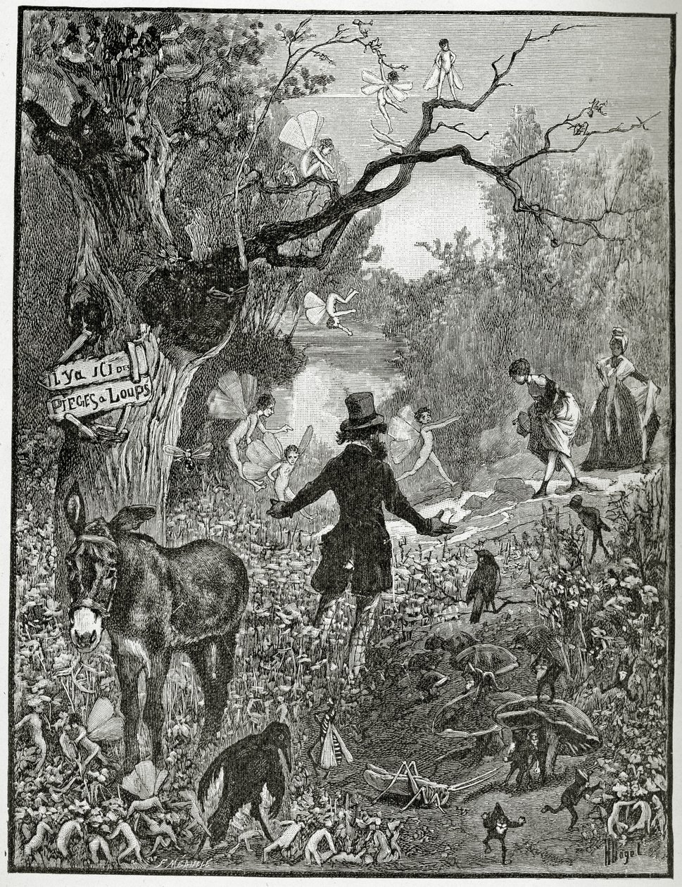 Ilustrace z Théâtre en liberté, 19. století (č. rytina) od French School