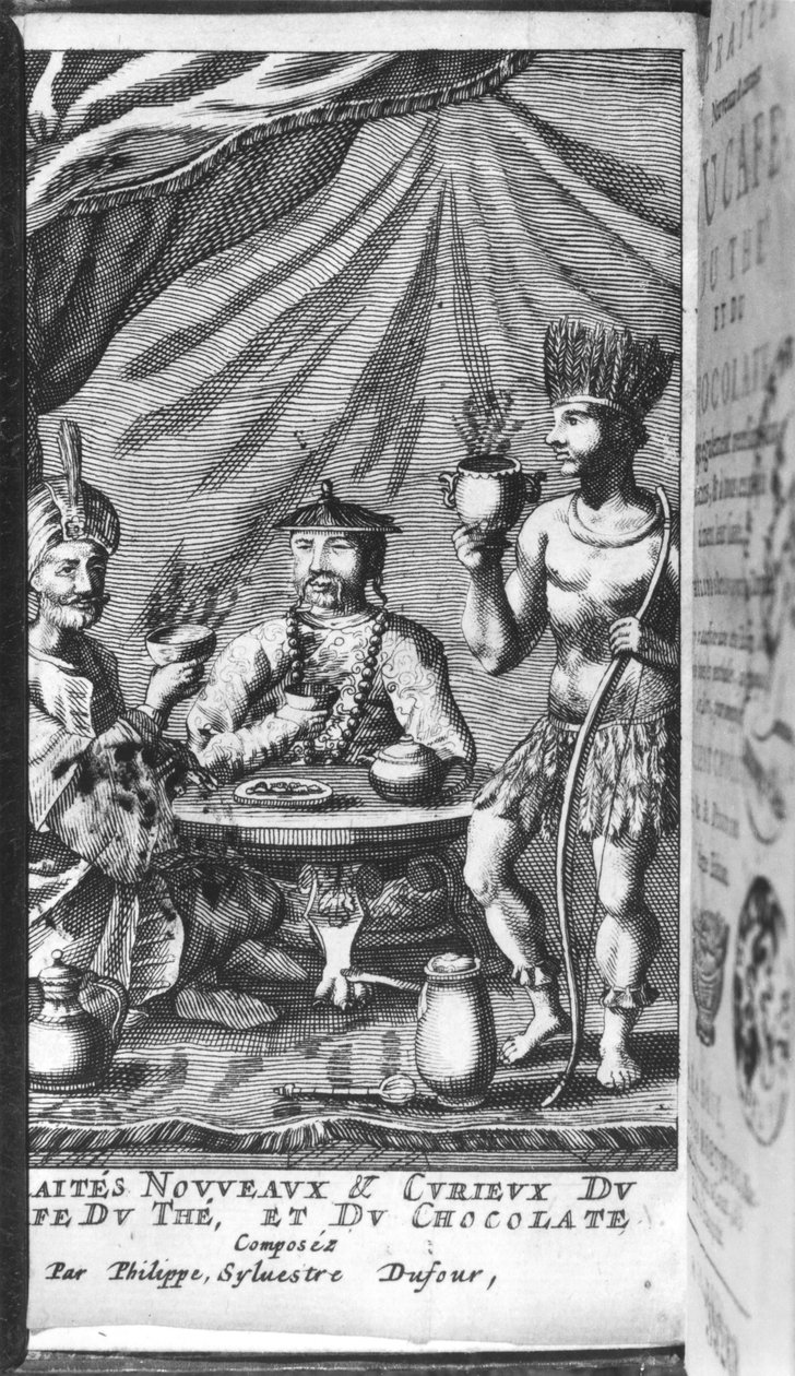 Ilustrace z Traite Nouveau et Curieux du Cafe, du The et du Chocolat od Philippa Sylvestre Dufoura, La Haye, vydáno 1693 od French School