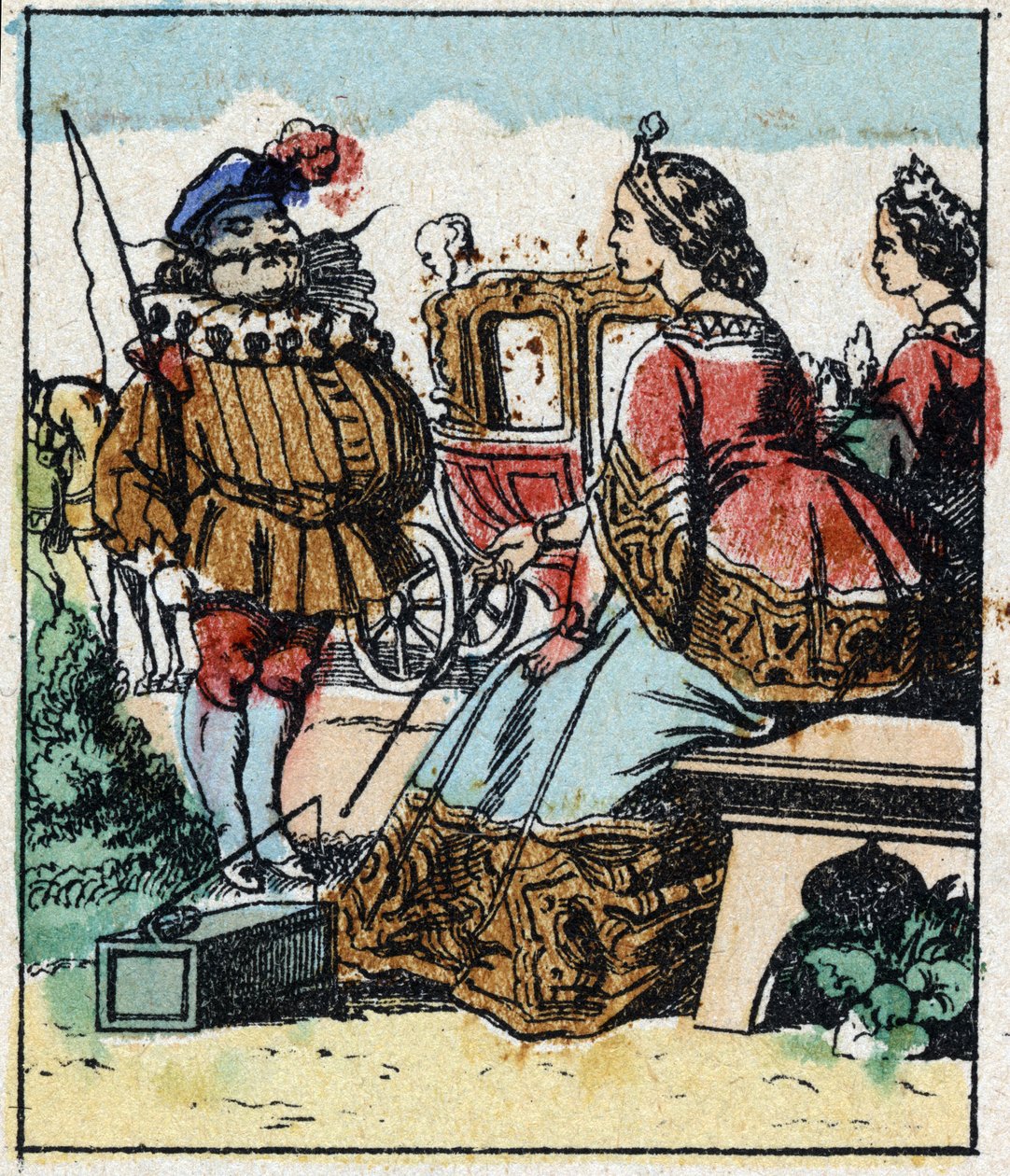 Ilustrace pohádky Charlese Perraulta „Popelka aneb Skleněný střevíček“. Dřevoryt Imaging Pellerin - Epinal, sd. Konec 19. století. od French School