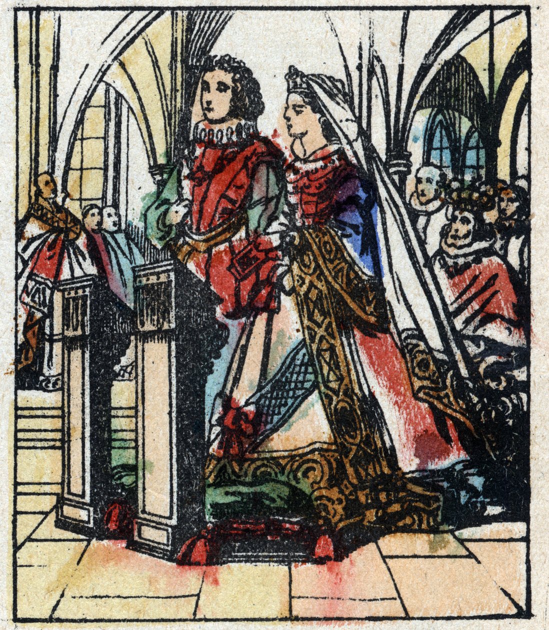 Ilustrace pohádky Charlese Perraulta „Popelka aneb Skleněný střevíček“. Dřevoryt Imaging Pellerin - Epinal, sd. Konec 19. století. od French School