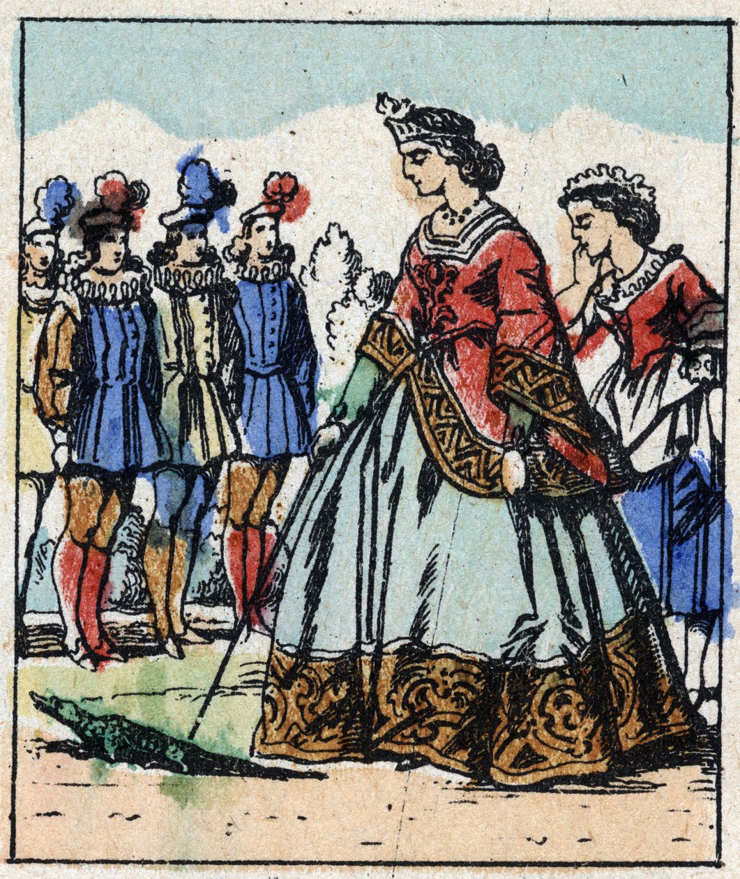 Ilustrace pohádky Charlese Perraulta „Popelka aneb Skleněný střevíček“. Dřevoryt Imaging Pellerin - Epinal, sd. Konec 19. století. od French School