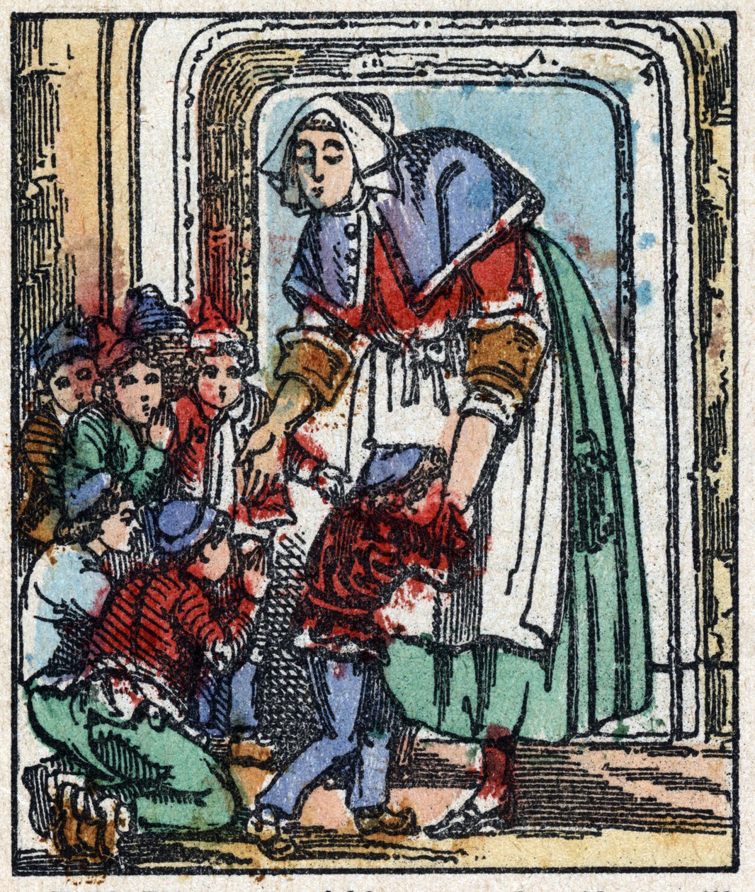 Ilustrace příběhu „Le petit poucet“ od Charlese Perraulta. Dřevoryt Imaging Pellerin - Epinal, sd. Konec 19. století. od French School