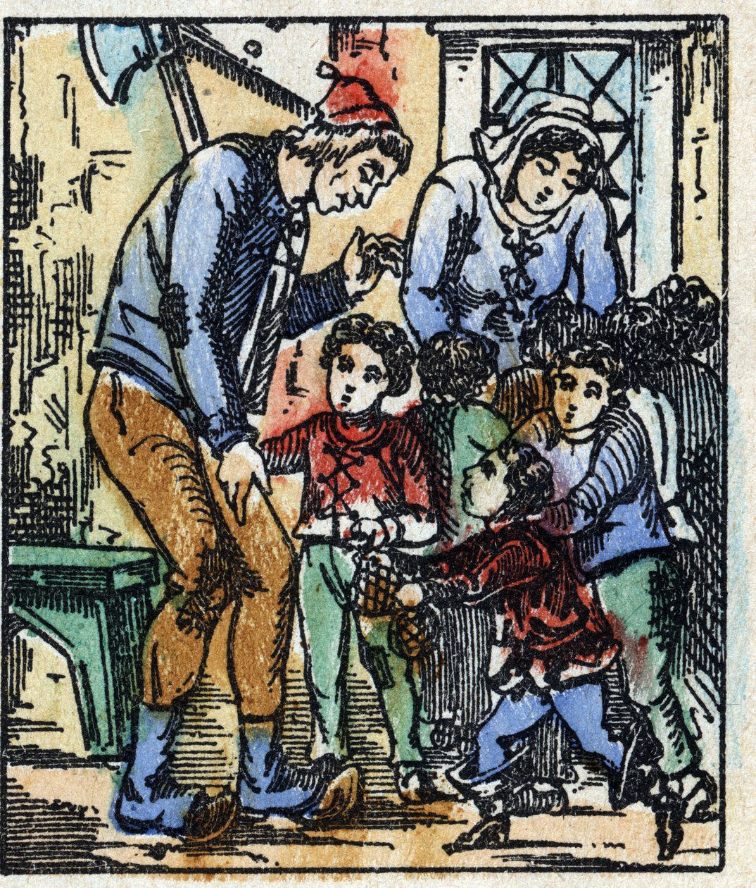 Ilustrace příběhu „Le petit poucet“ od Charlese Perraulta. Dřevoryt Imaging Pellerin - Epinal, sd. Konec 19. století. od French School