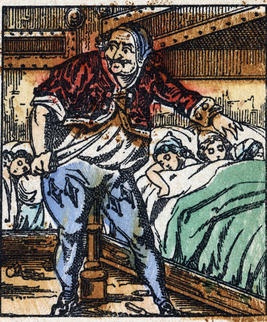 Ilustrace příběhu „Le petit poucet“ od Charlese Perraulta. Dřevoryt Imaging Pellerin - Epinal, sd. Konec 19. století. od French School