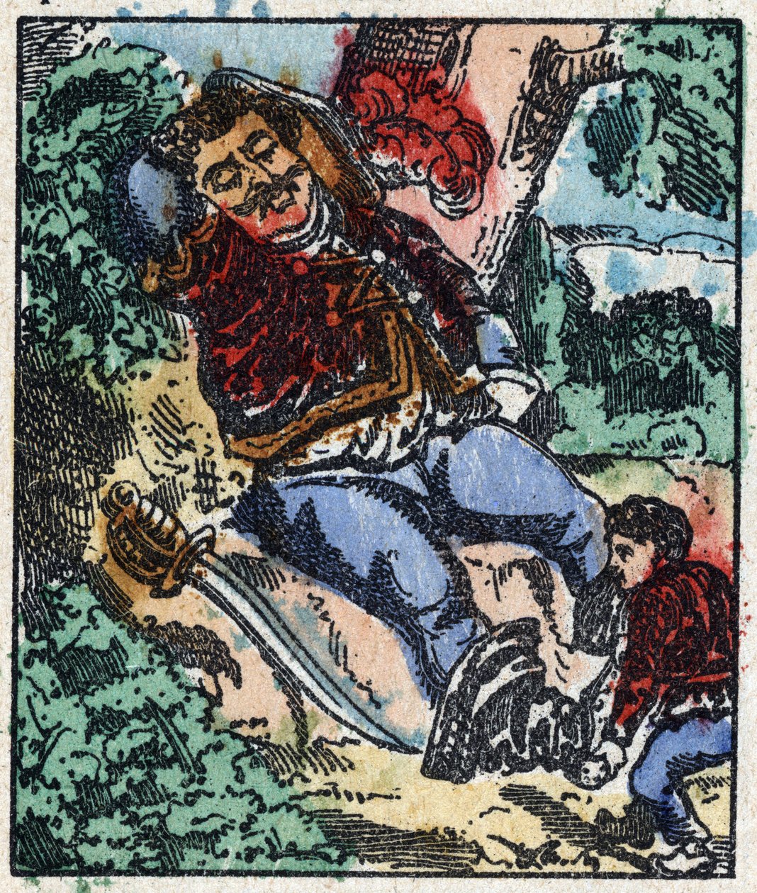 Ilustrace příběhu „Le petit poucet“ od Charlese Perraulta. Dřevoryt Imaging Pellerin - Epinal, sd. Konec 19. století. od French School