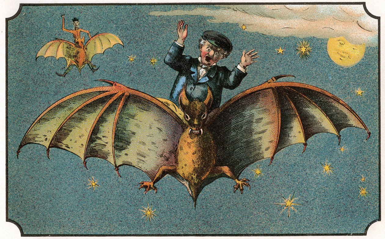 Ilustrace knihy "Voyage dans la lune avant 1900" od A. de Ville-d