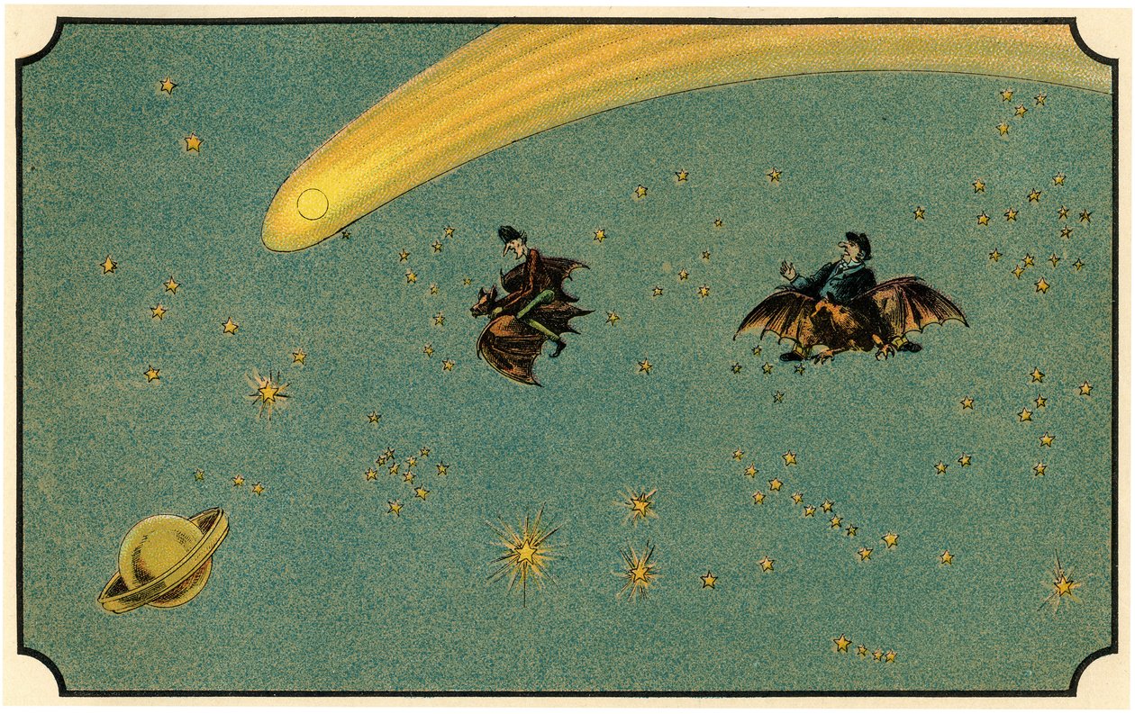 Ilustrace knihy "Voyage dans la lune avant 1900" od A. de Ville-d