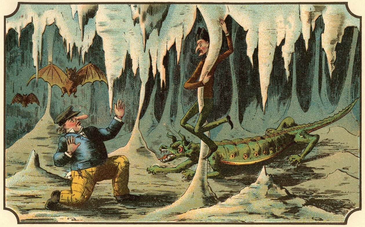 Ilustrace knihy "Voyage dans la lune avant 1900" od A. de Ville-d