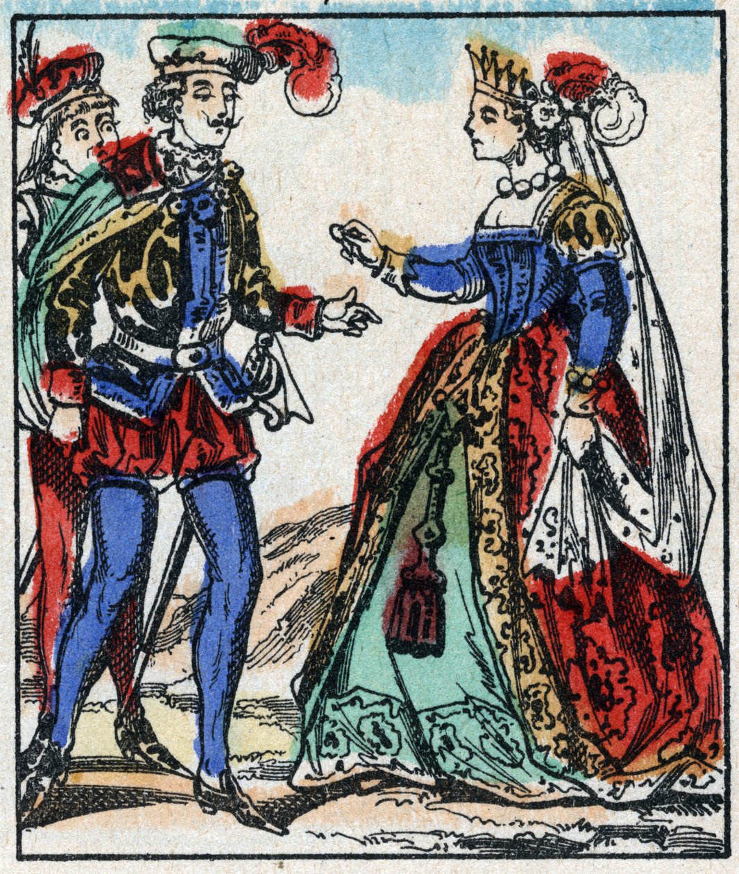 Ilustrace příběhu „The Adventures of Grand Flandrin““ Dřevoryt od Imaging Pellerin - Epinal, sd. Konec 19. století. od French School