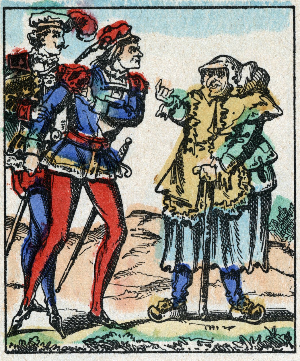 Ilustrace příběhu „The Adventures of Grand Flandrin““ Dřevoryt od Imaging Pellerin - Epinal, sd. Konec 19. století. od French School