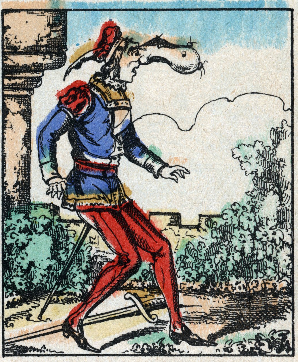 Ilustrace příběhu „The Adventures of Grand Flandrin““ Dřevoryt od Imaging Pellerin - Epinal, sd. Konec 19. století. od French School