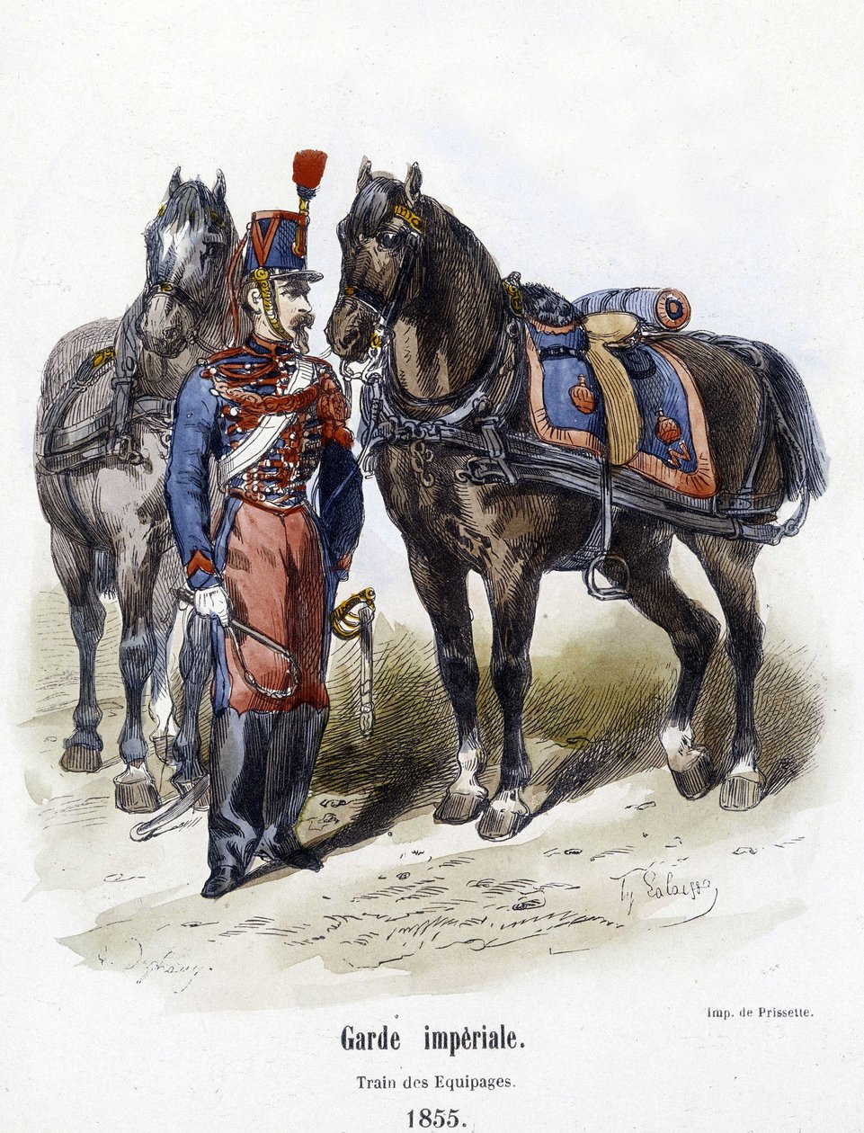 Císařská garda: vlak posádek v roce 1855 - v „“ Histoire de l