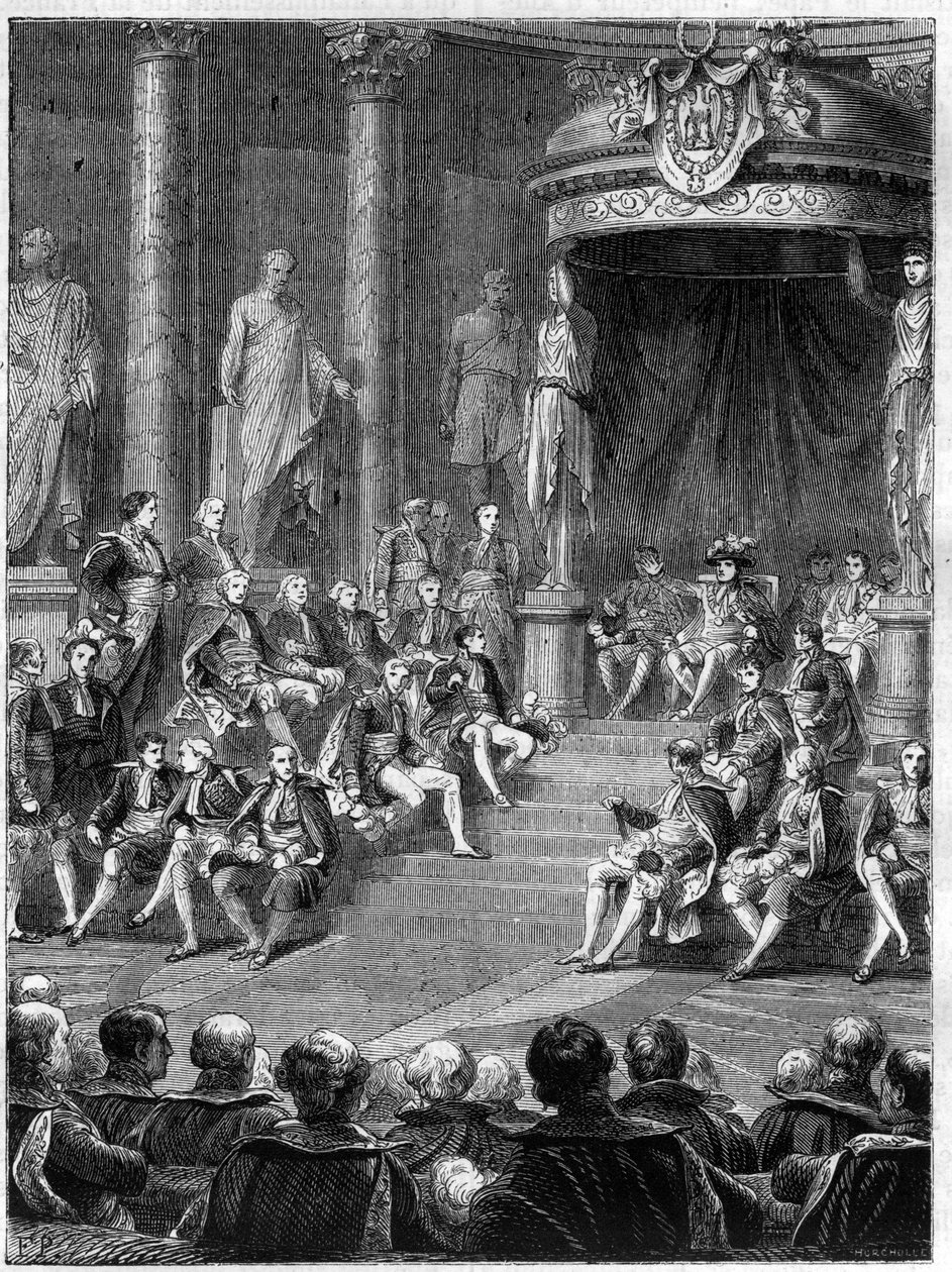 Imperiální seance v Senátu: řeč Napoleona o konstituování nového italského království v roce 1805 - v „Histoire de l