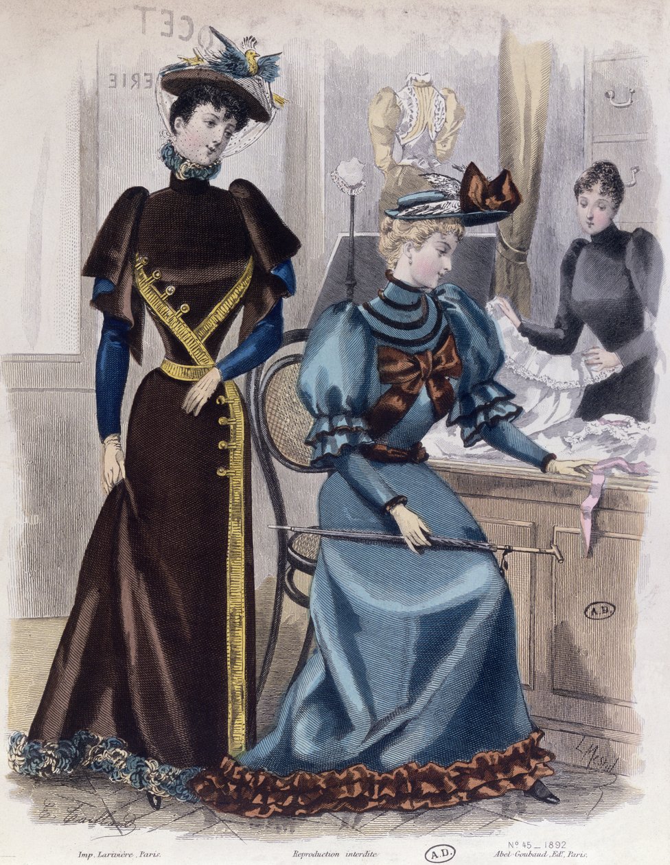 V obchodě se spodním prádlem, 1892 od French School