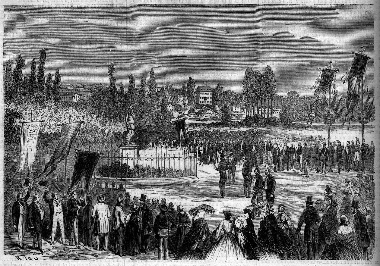 Inaugurace sochy Bernarda Palissyho (1510-1589), francouzského hrnčíře, v Joinville le Pont od French School