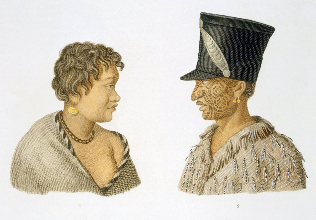 Obyvatelé Nového Zélandu, 1826 od French School