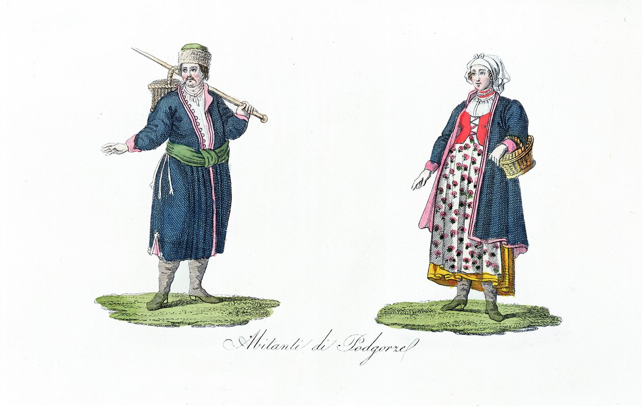 Obyvatelé Podgorze, z „Historie Polska“ od Bernarda Zaydlera od French School