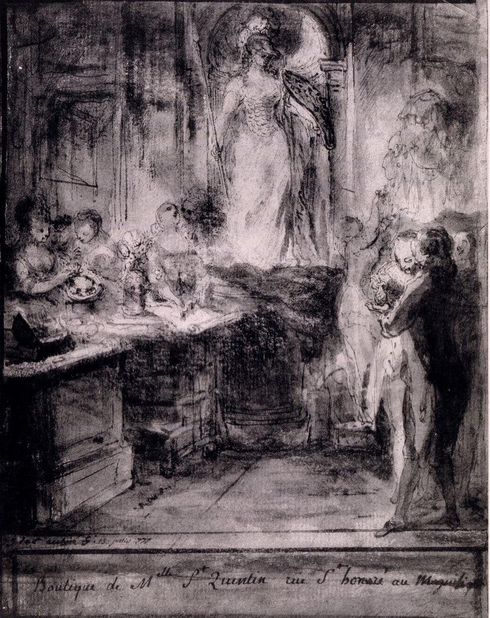 Interiér benátského obchodu, 1777 od French School