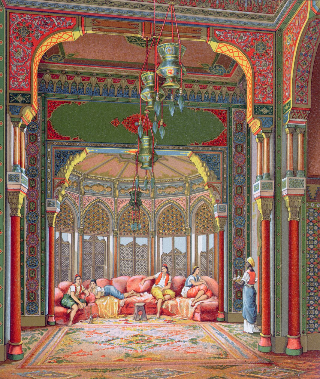 Interiér harému v Turecku, c.1880 od French School