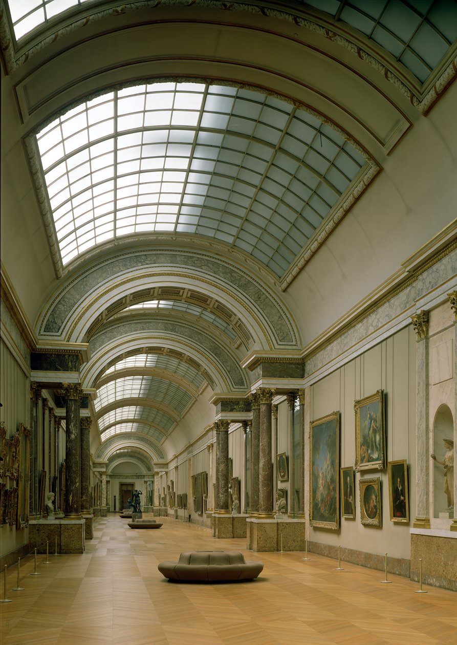 Vnitřní pohled na Grande Galerie, 16.-19. století od French School