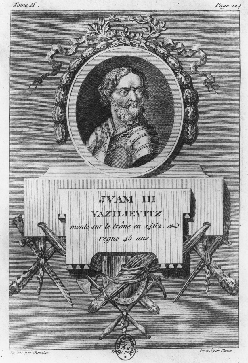 Ivan III Veliký (rytina) od French School
