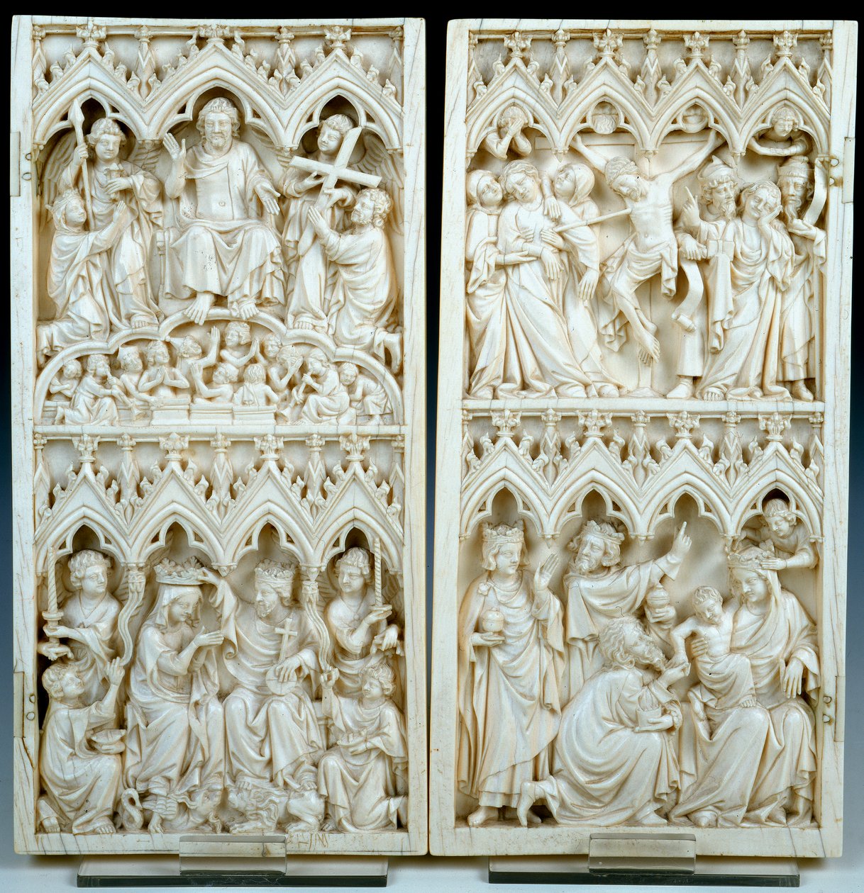Diptych ze slonoviny od French School