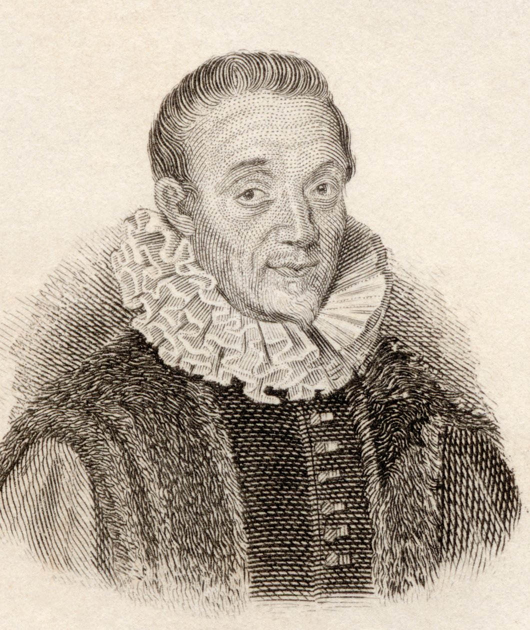 Jacques Auguste de Thou alias Thuanus, francouzský historik, z Crabbes Historical Dictionary pub. 1825 od French School