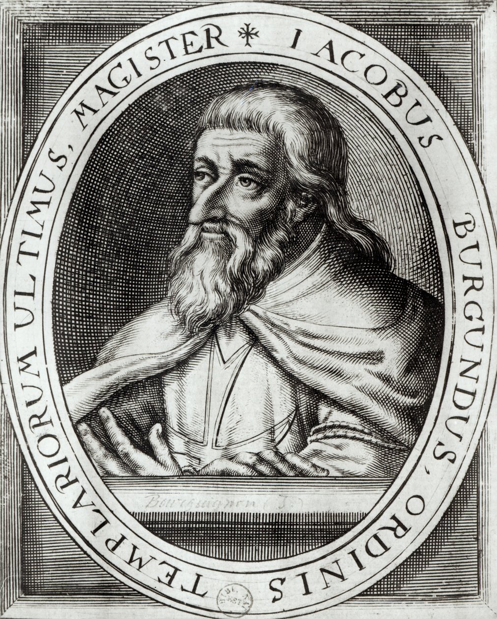 Jacques de Molay (asi 1243-1314) mistr templářských rytířů od French School