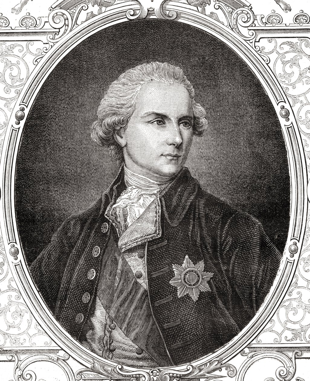 James Harris, 1. hrabě z Malmesbury, z knihy Louise Blanca (1811-82) "Histoire de la Revolution Francaise". od French School